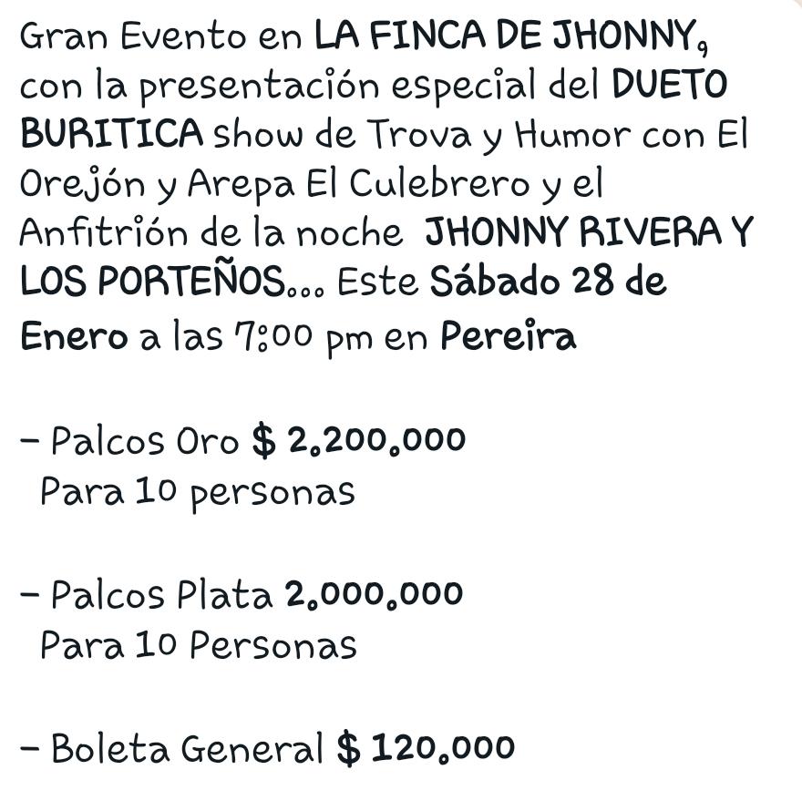 Concierto Jhonny Rivera