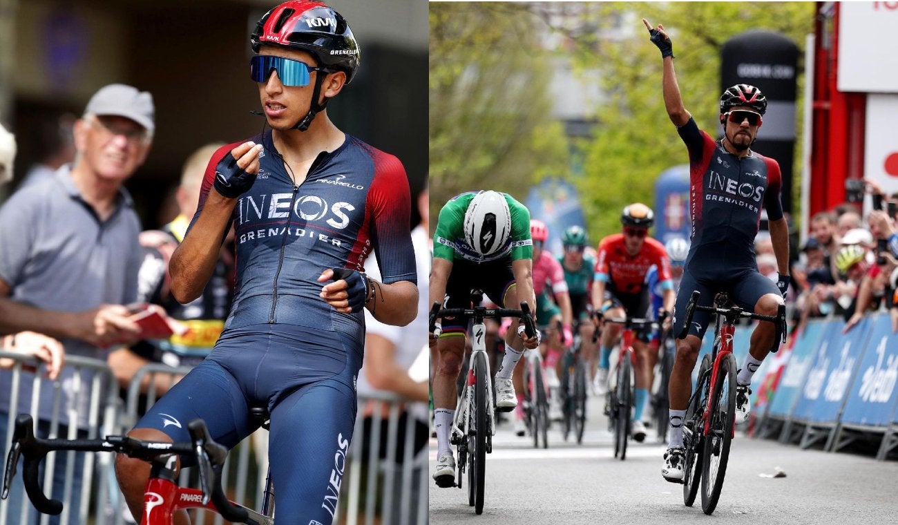 Egan Bernal y Daniel Felipe Martínez