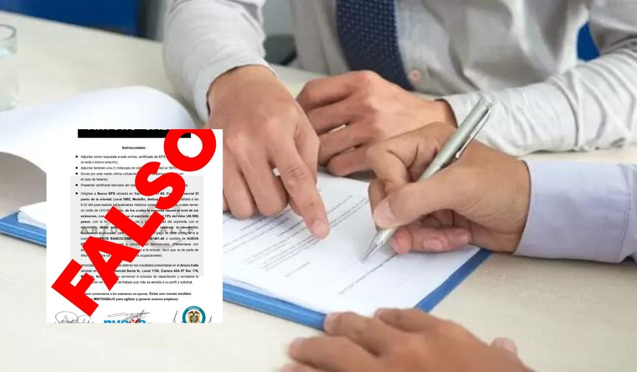 Oferta de trabajo falsa