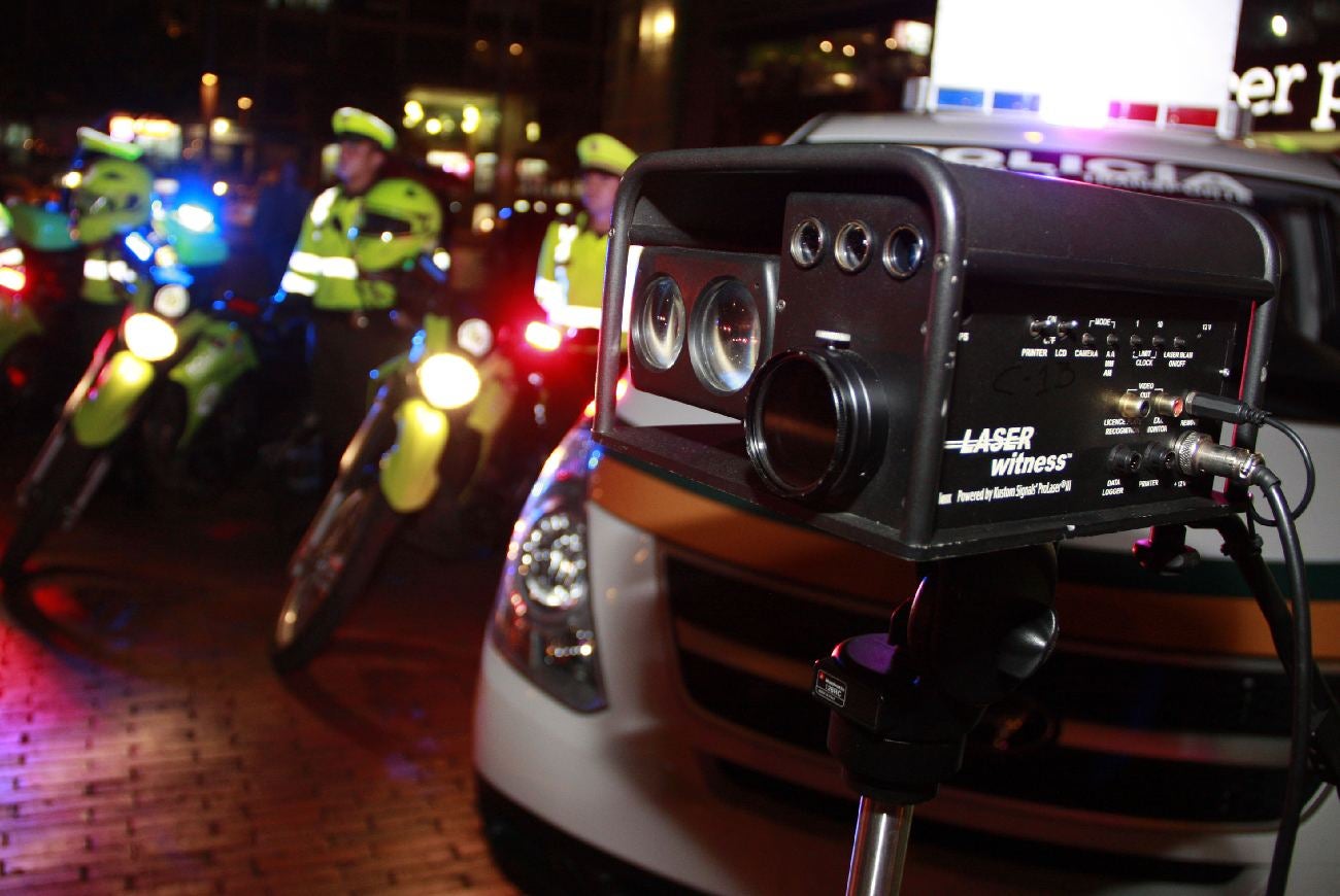 Policías de transito en operativo en Bogotá