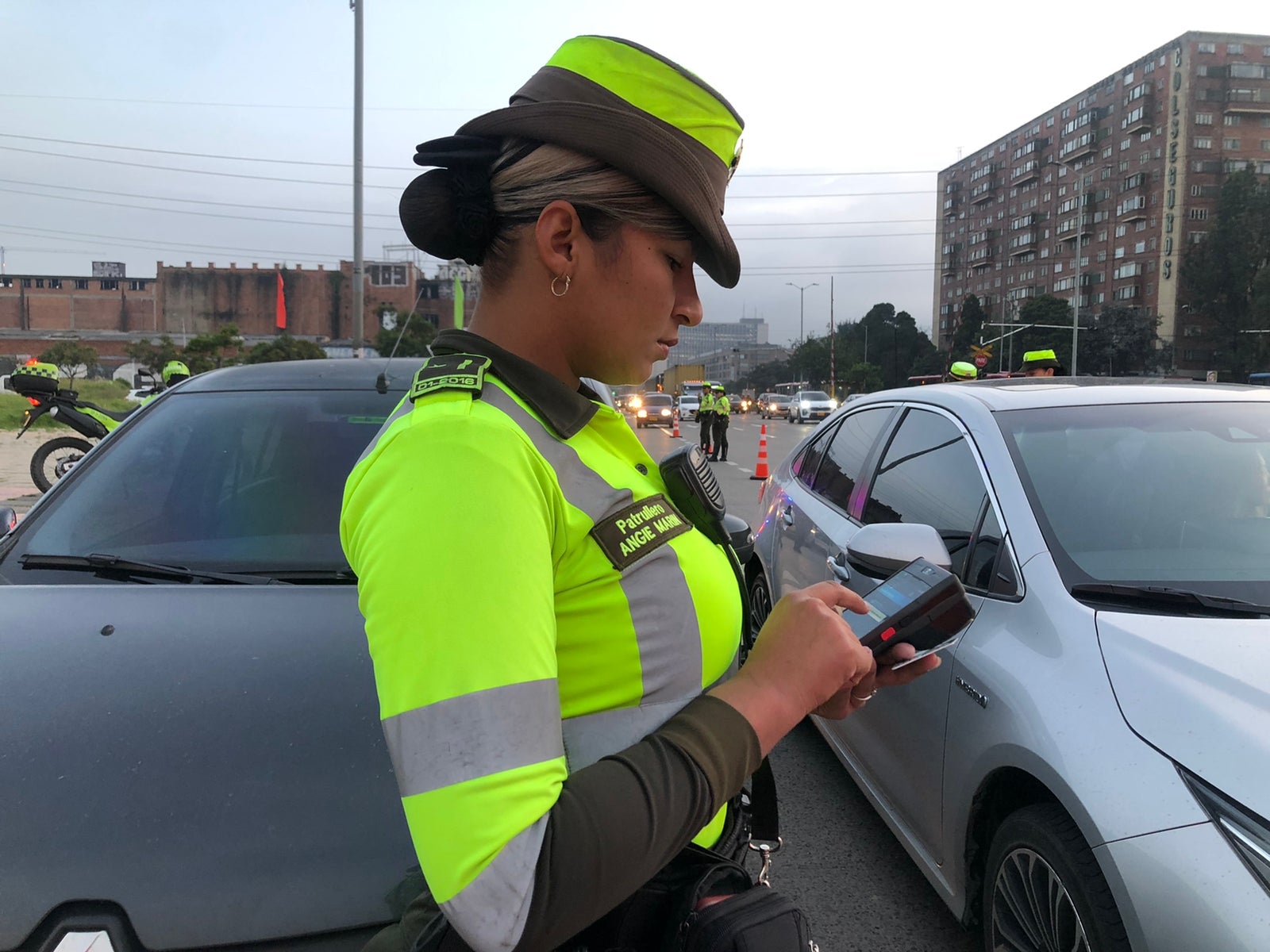 Operativos por pico y placa en Bogotá.