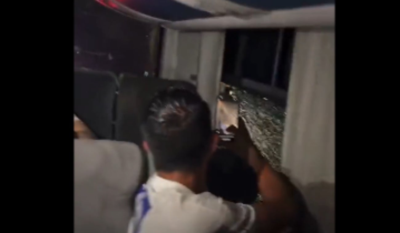 Agresión a bus de Millonarios