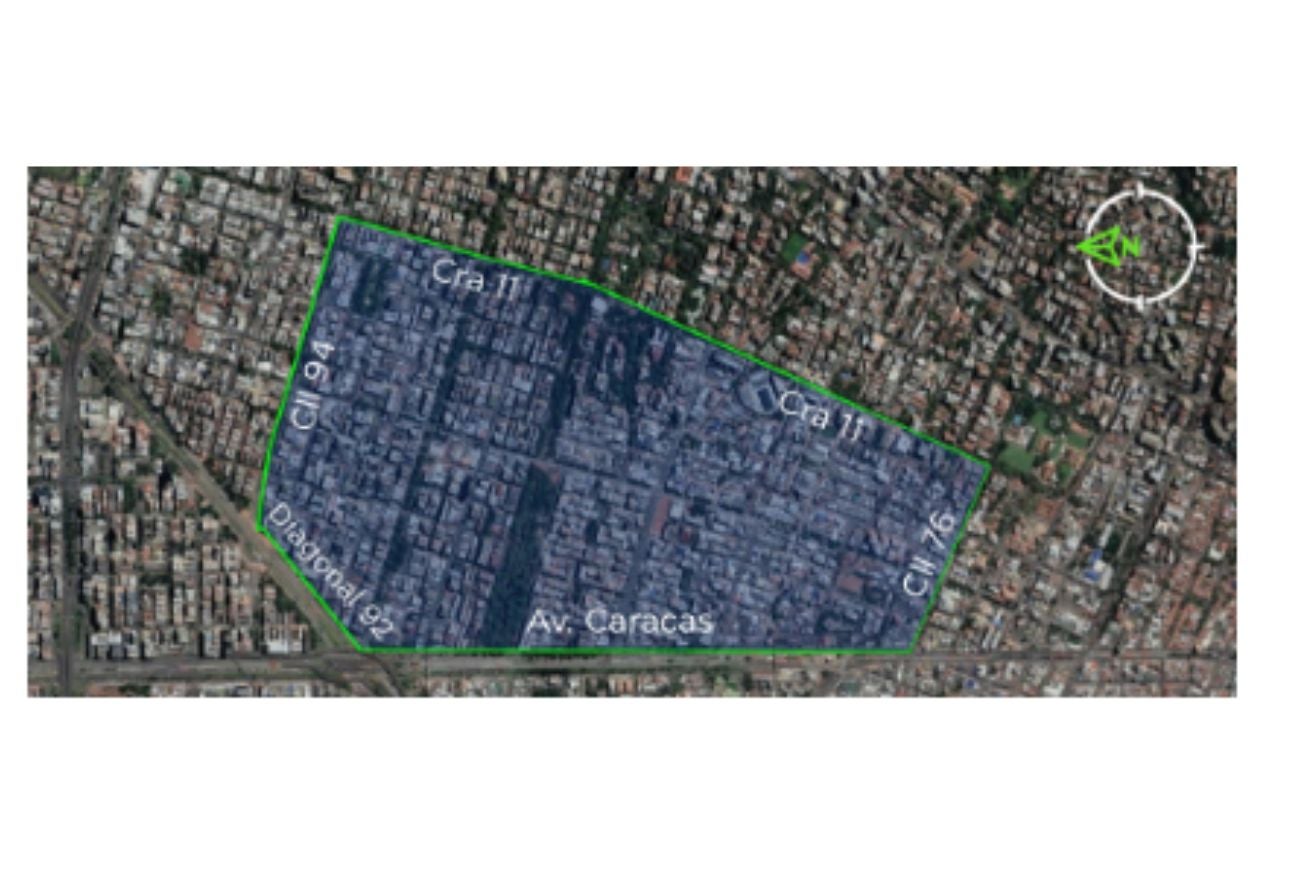 Área 1 de las Zonas de Parque Pago en Bogotá