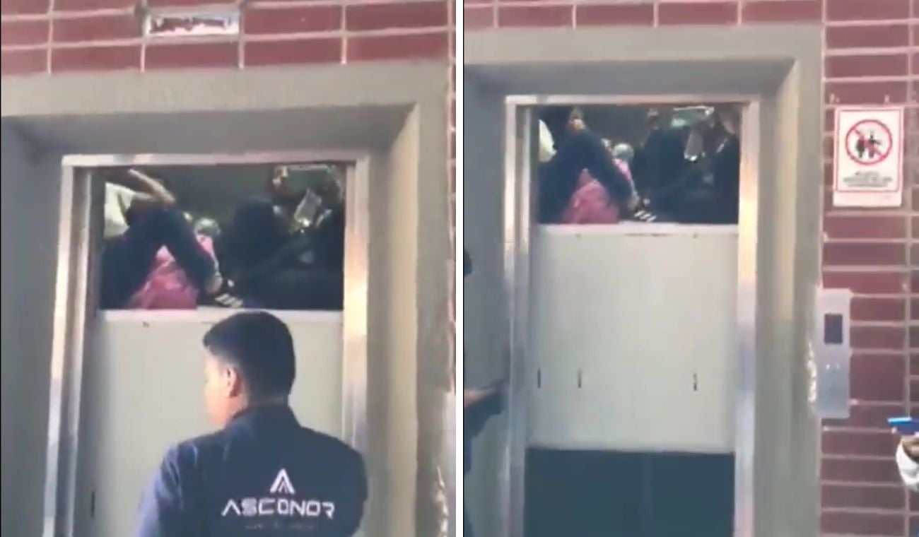 Estudiantes se quedaron encerrados en un ascensor