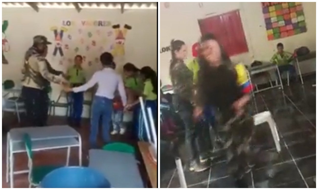 Disidencias Farc se tomaron un colegio en Antioquia: hasta bailaron con los estudiantes