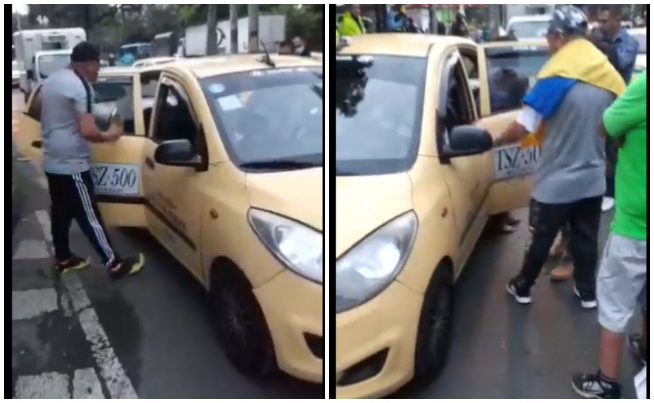 Taxistas no dejan trabajar a colegas durante el paro: gritan al pasajero para que no pague