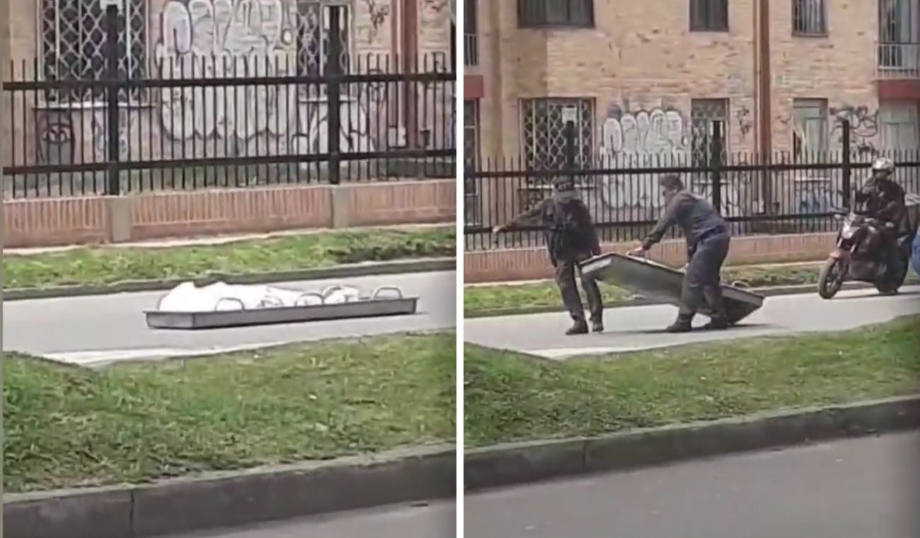 Cádaver en plena vía pública de Bogotá