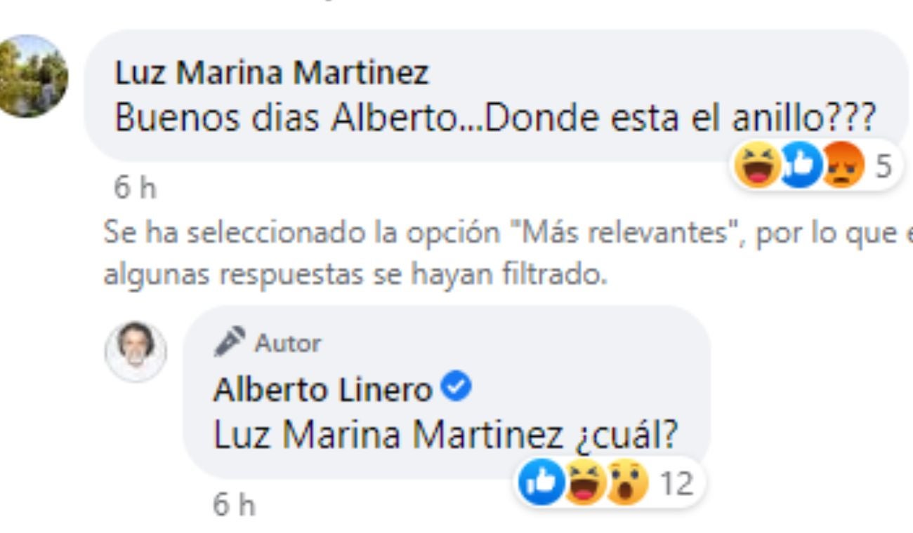Comentarios Facebook Alberto Linero
