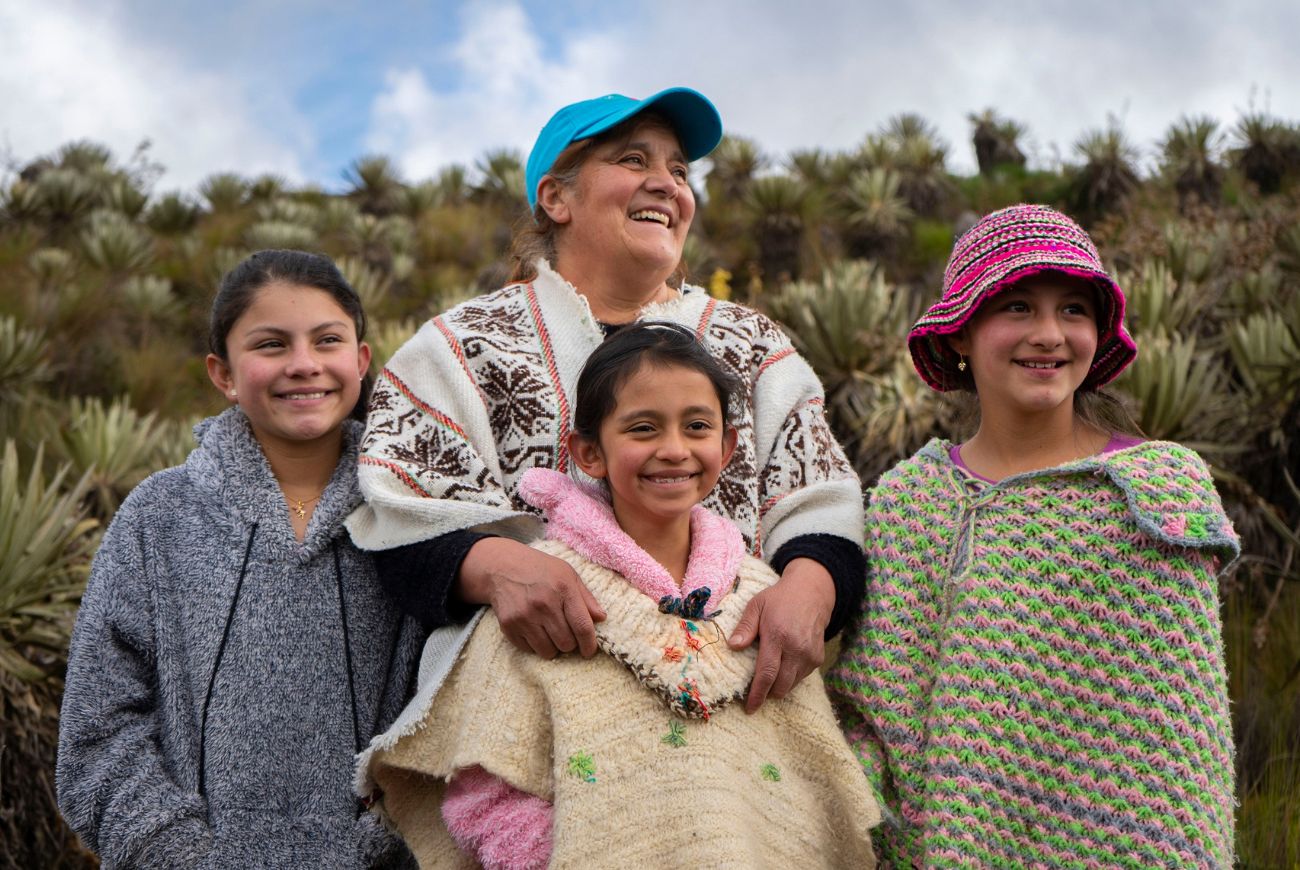 Familia de campesinos que viven en la localidad del Sumapaz