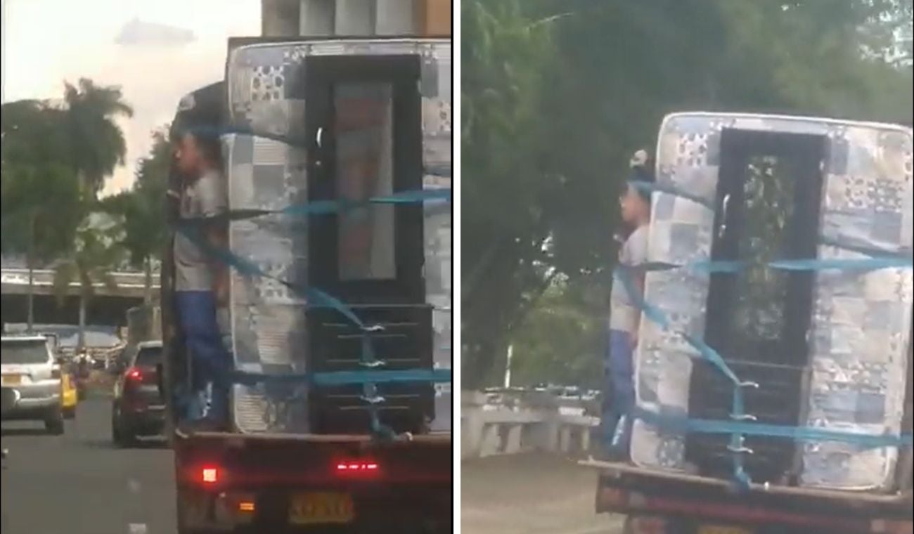 Hombre amarrado a en un trasteo