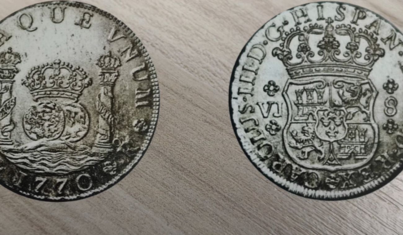 Moneda de 8 reales de dos mundos