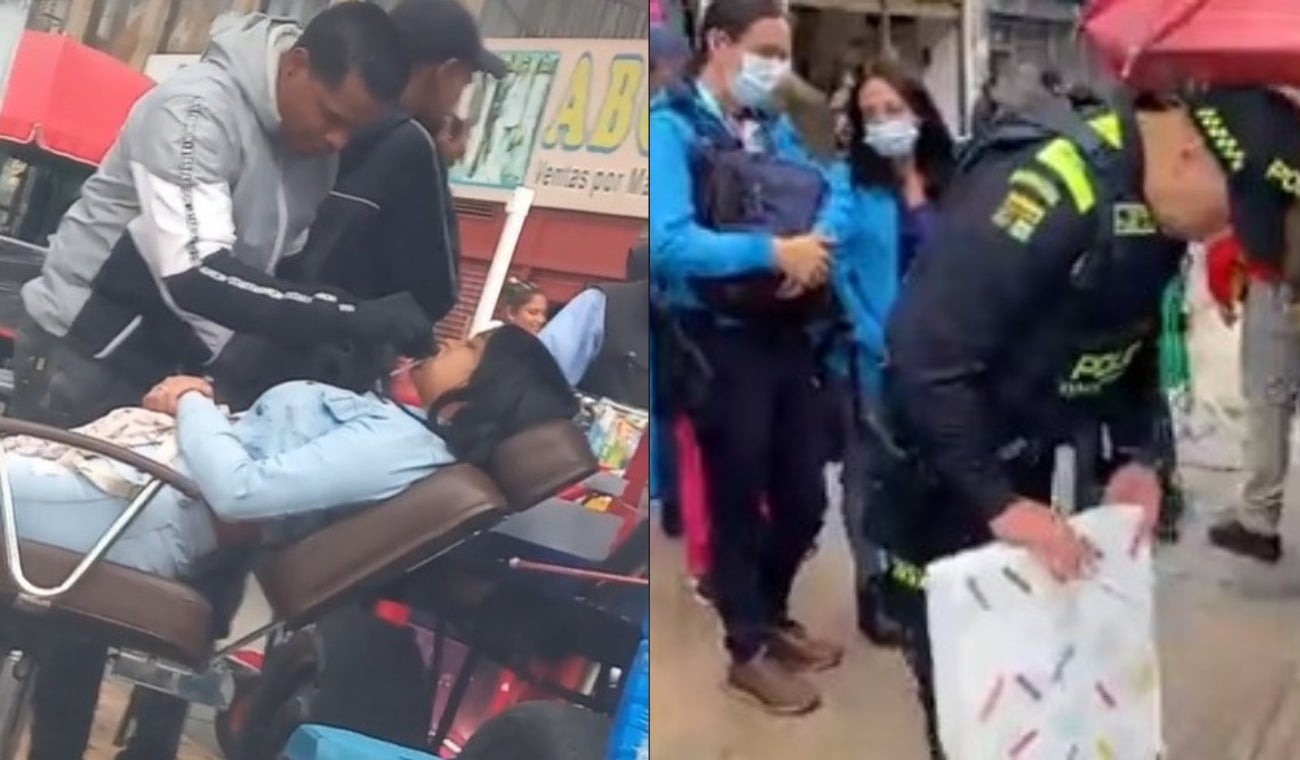 Odontología callejera en San Victorino