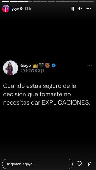 Reacción de Goyo