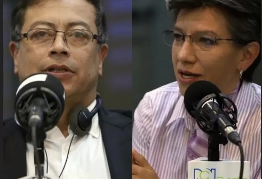 Gustavo Petro y Claudia López.