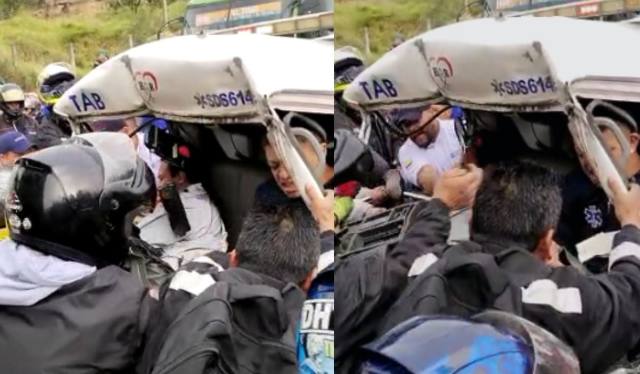 Accidente de tránsito cerca a Relleno Sanitario Doña Juana