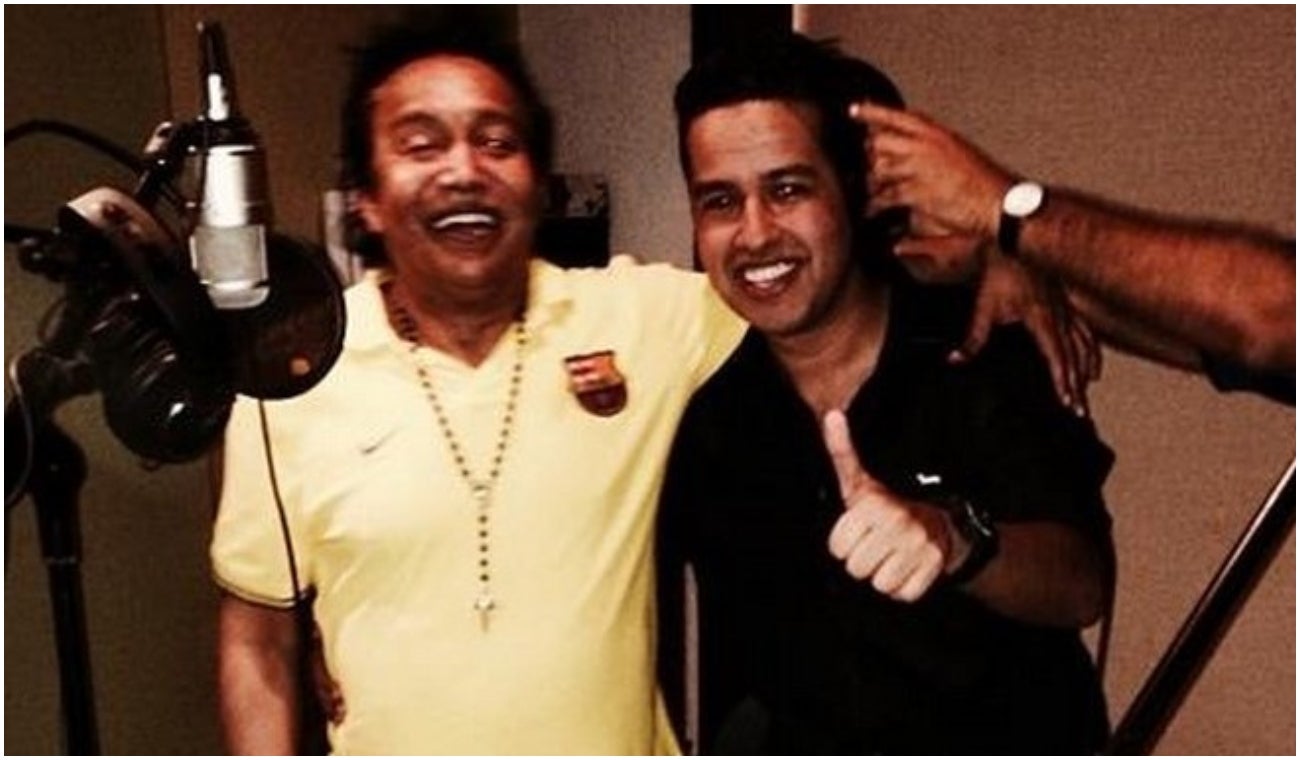 Diomedes Díaz junto a su hijo Martín Elías