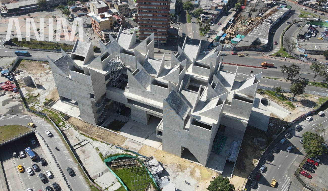 Museo Nacional de Memoria Histórica toma aérea de cómo está la obra