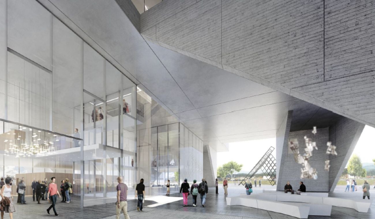 Museo Nacional de Memoria Histórica- render o proyección de la entrada al lugar.