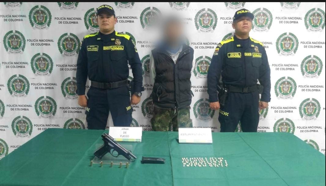 Capturan peligroso expendedor de droga y atracador en Soacha