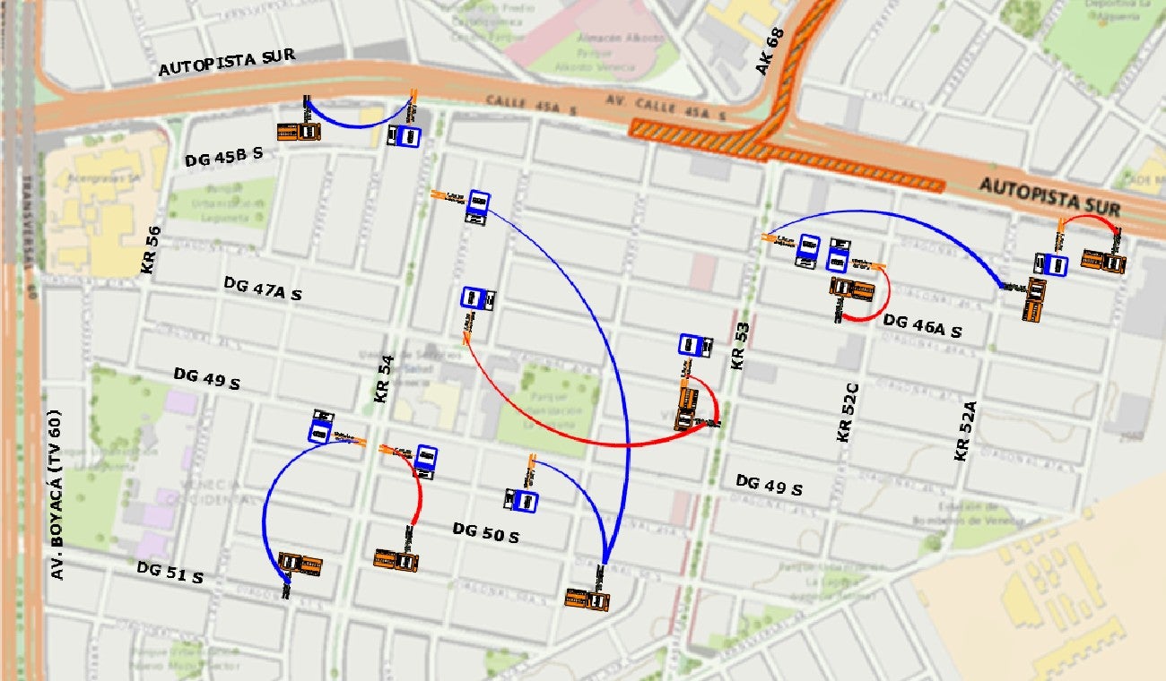 Cambios de rutas del SITP por demolición del puente de Venecia