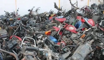 Partes robadas de motos