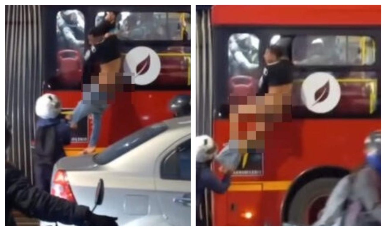 Ladrón de Transmilenio terminó colgado, golpeado y sin pantalón