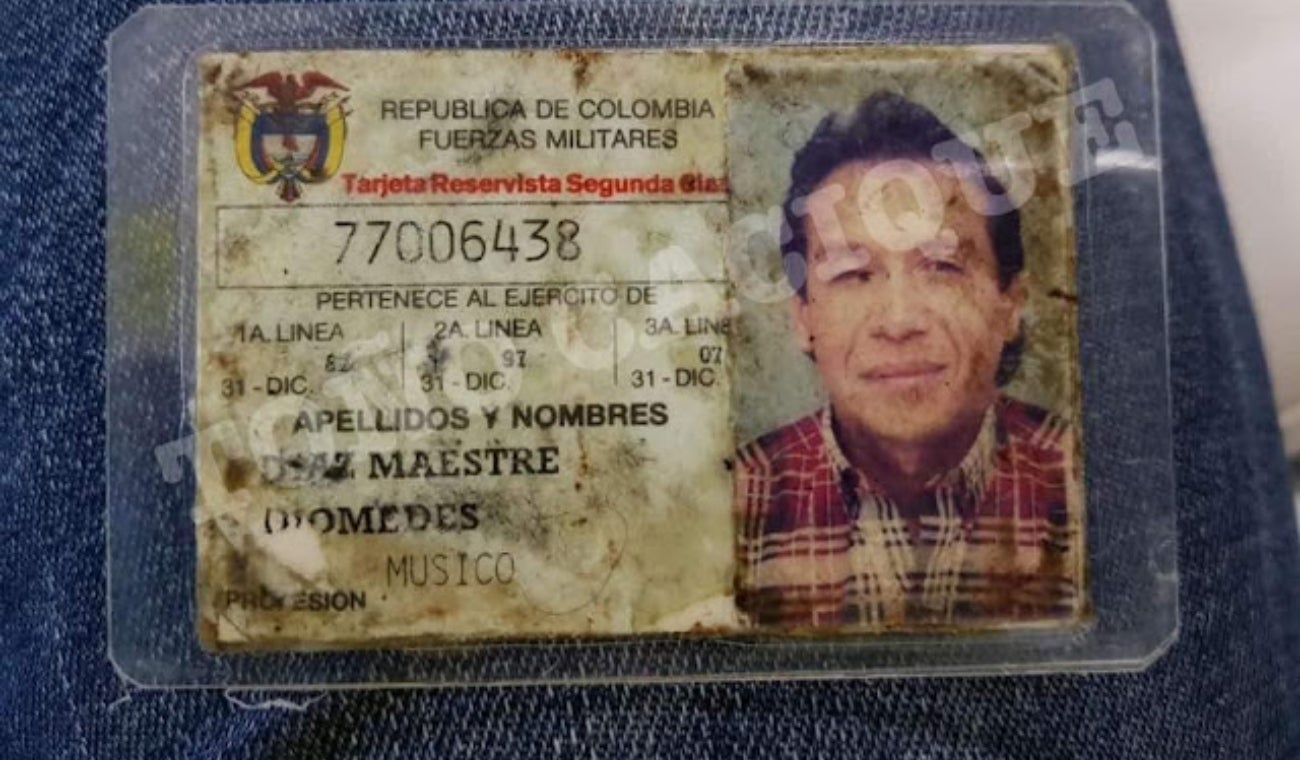 Supuesta libreta militar de Diomedes Díaz