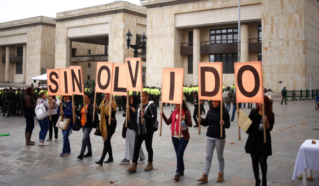 Víctimas toma Palacio de Justicia