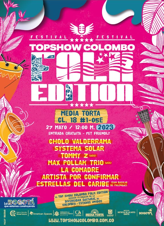 Cartel de artistas del Top Show Colombia Folk Edition