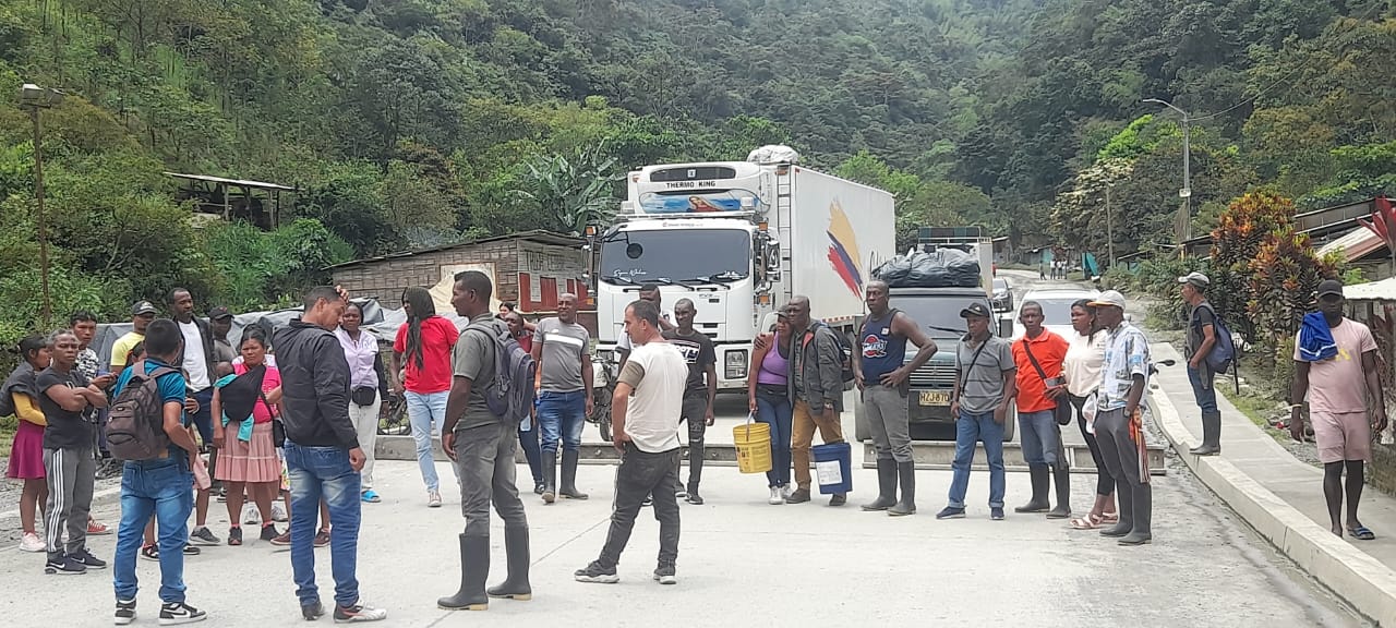 Protestas vía panamericana Risaralda - Chocó