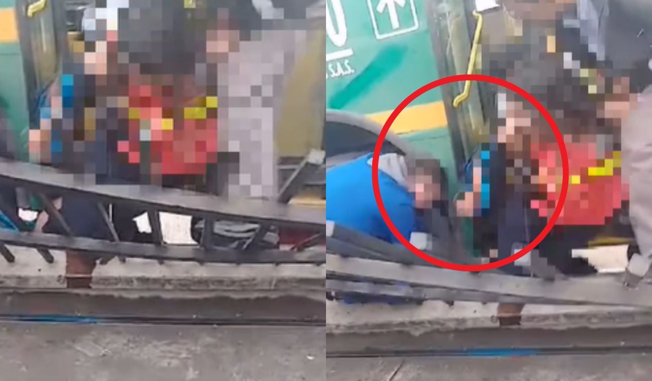 Mujer quedo atrapada en Transmilenio