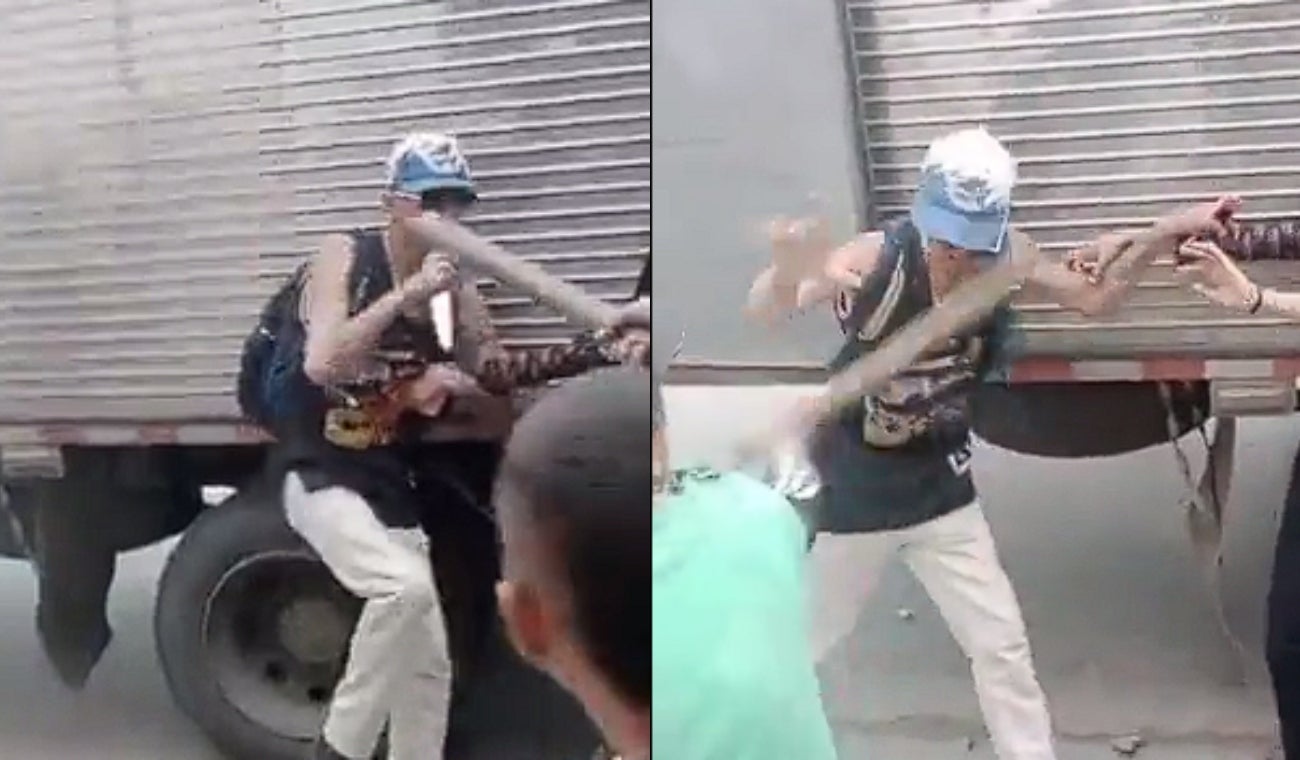 Paloterapia a presunto ladrón en Bogotá