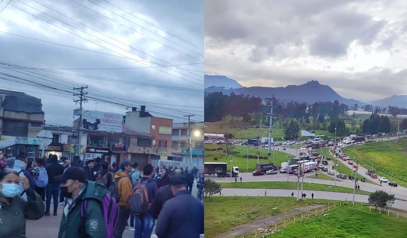 Paro de conductores en Zipaquirá