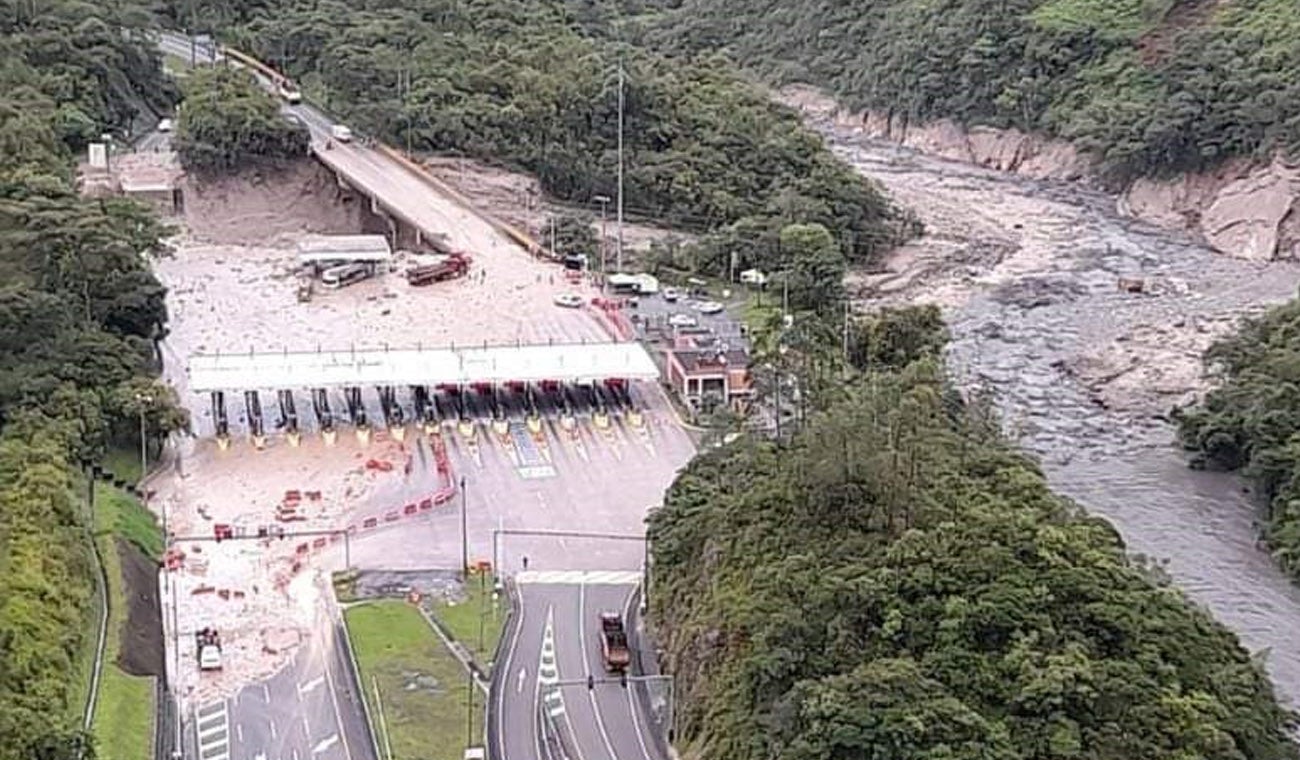 Avalancha en Quetame afectó Peaje Naranjal