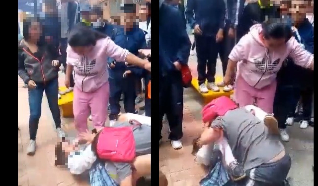 Pelea de estudiantes en Bosa