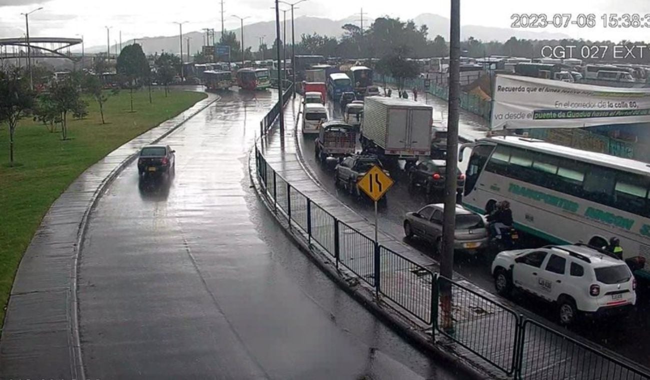 Trancón en la calle 80