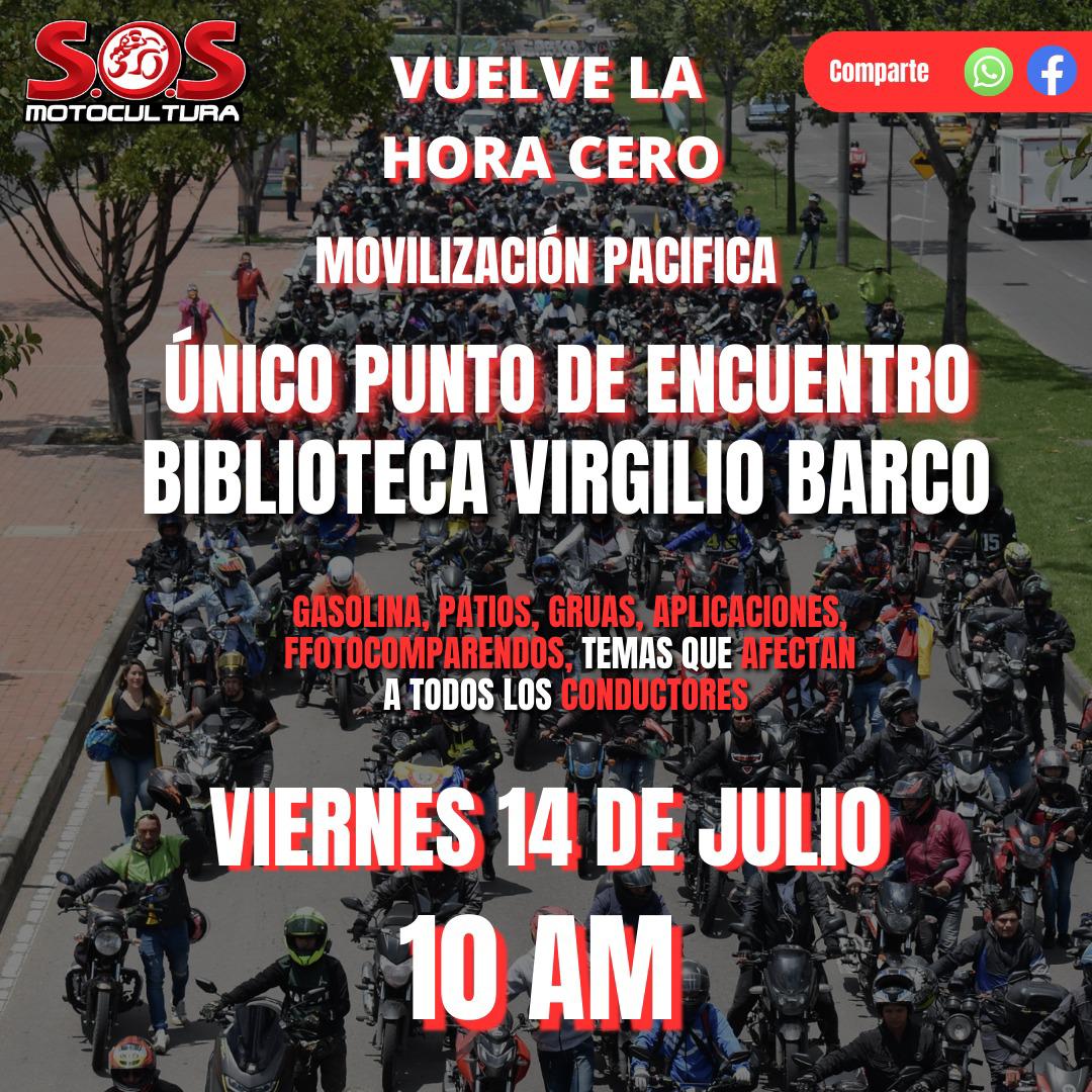 Convocatoria de movilización de motociclistas