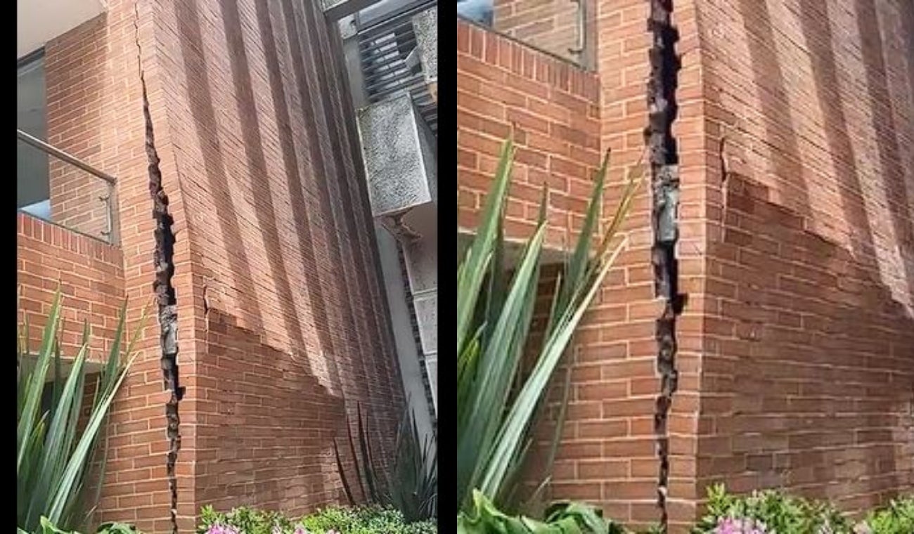 Edificio al borde del colapso tras temblor en el país