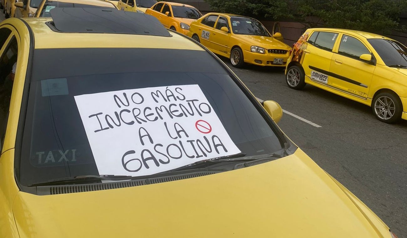 Paro de taxistas en Bogotá