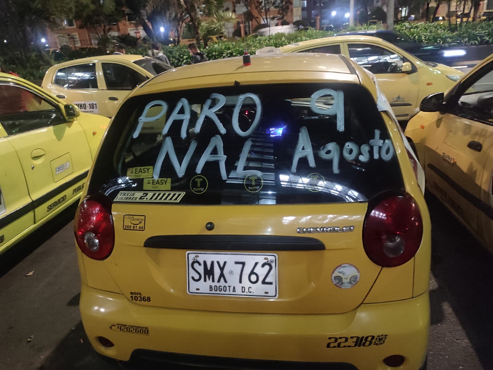 Paro de taxistas en Bogotá