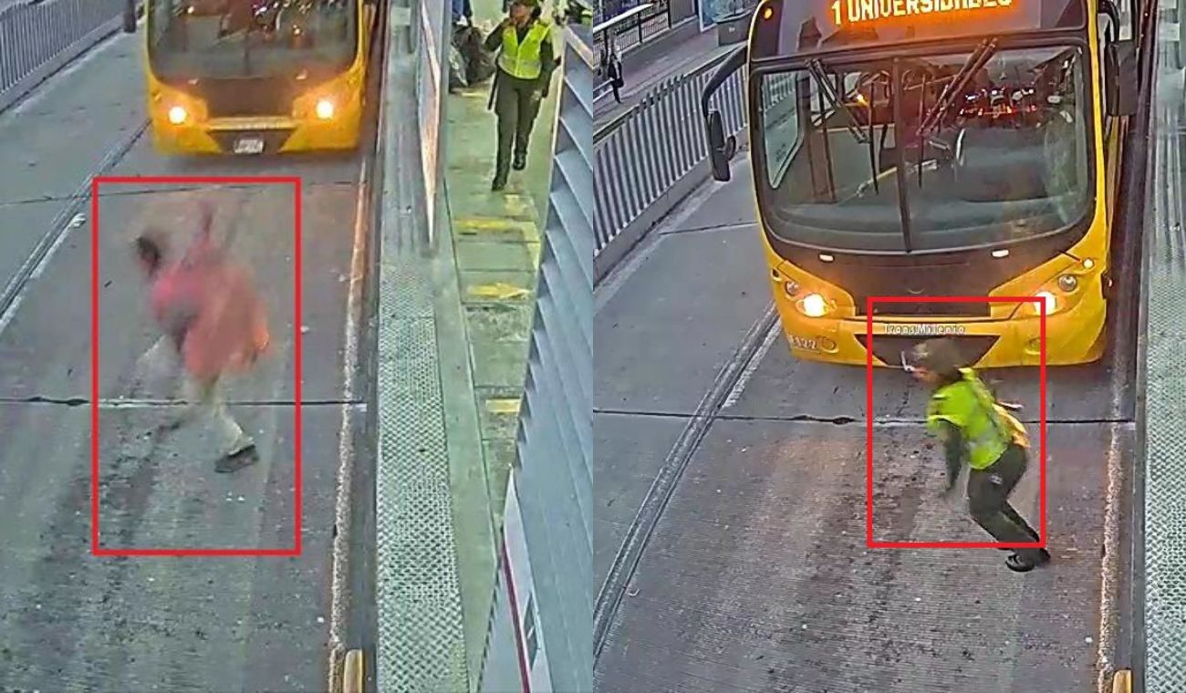 Patrullera persiguió a ladrón en Transmilenio