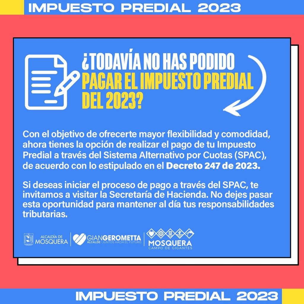 Impuesto predial Mosquera