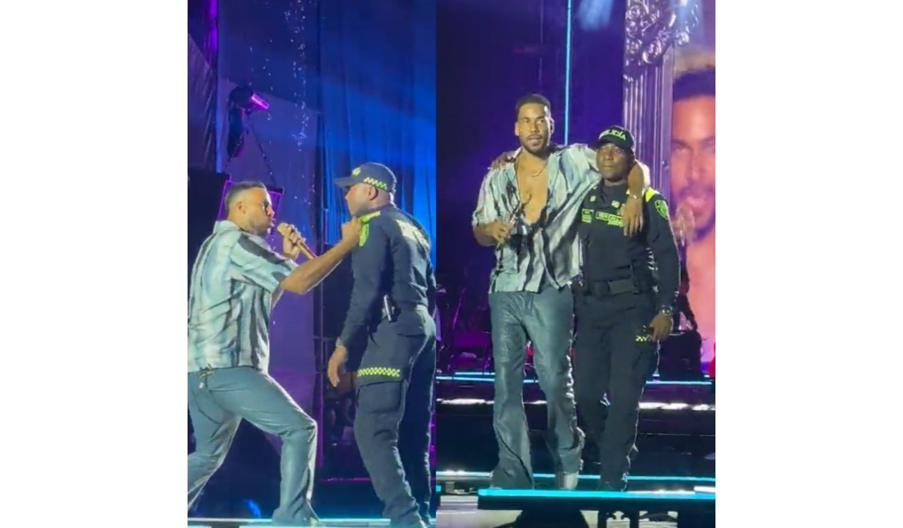 Romeo Santos y policía
