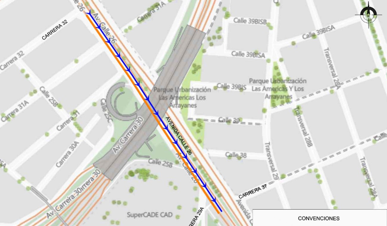 Tránsito de vehículos particulares y transporte público.