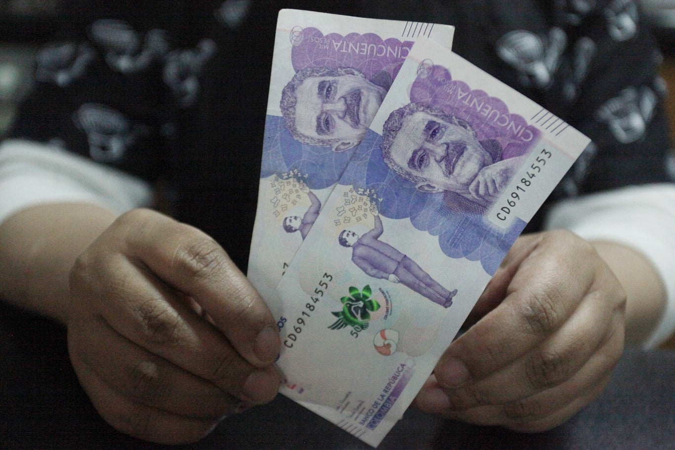 Billete de cincuenta mil pesos / Billetes / 50 mil / Pesos colombianos / Dinero / Plata / Peso Colombiano / Pesos