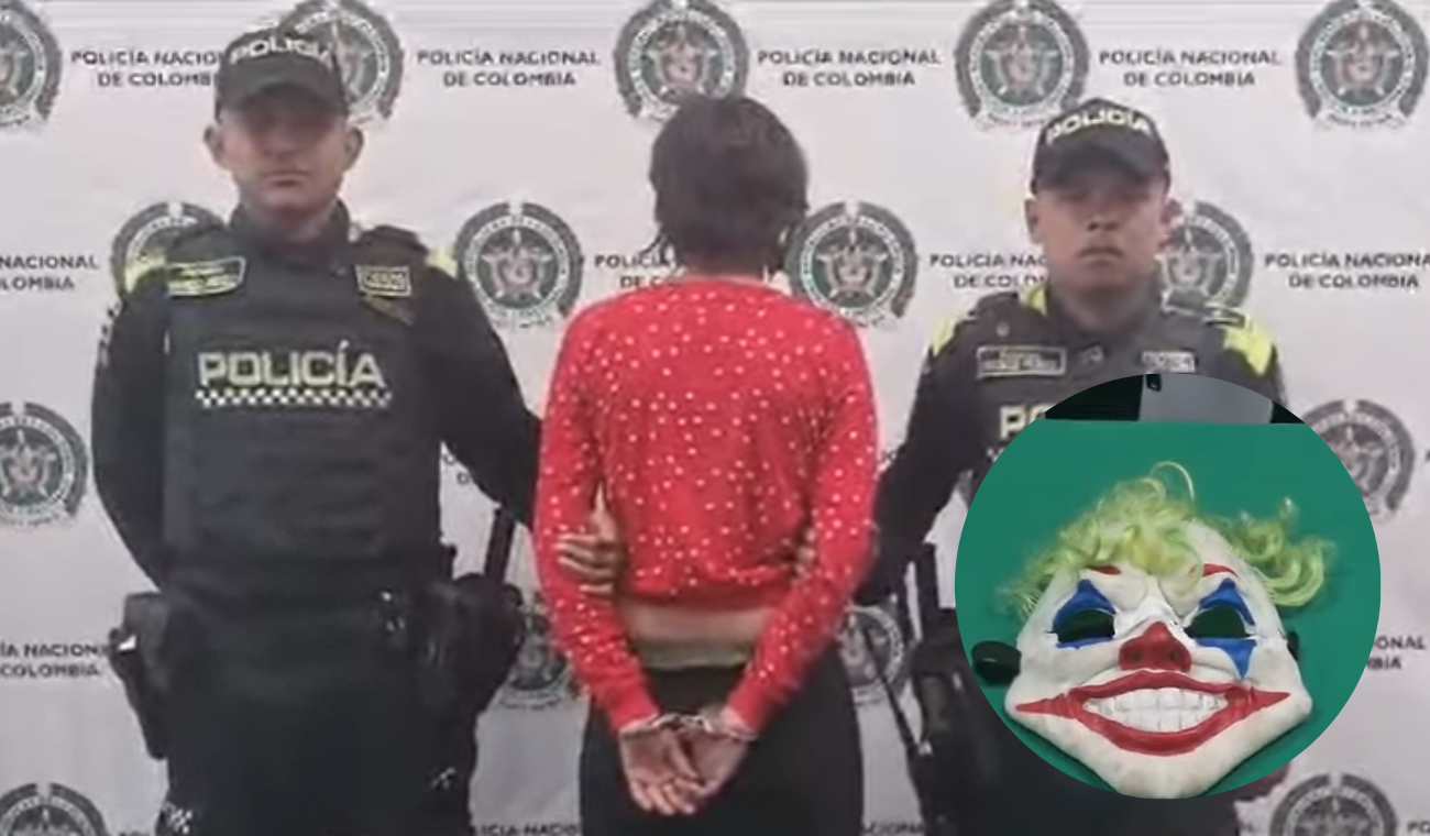 Captura alias la 'Payasa': usaba aterradora máscara para vender drogas