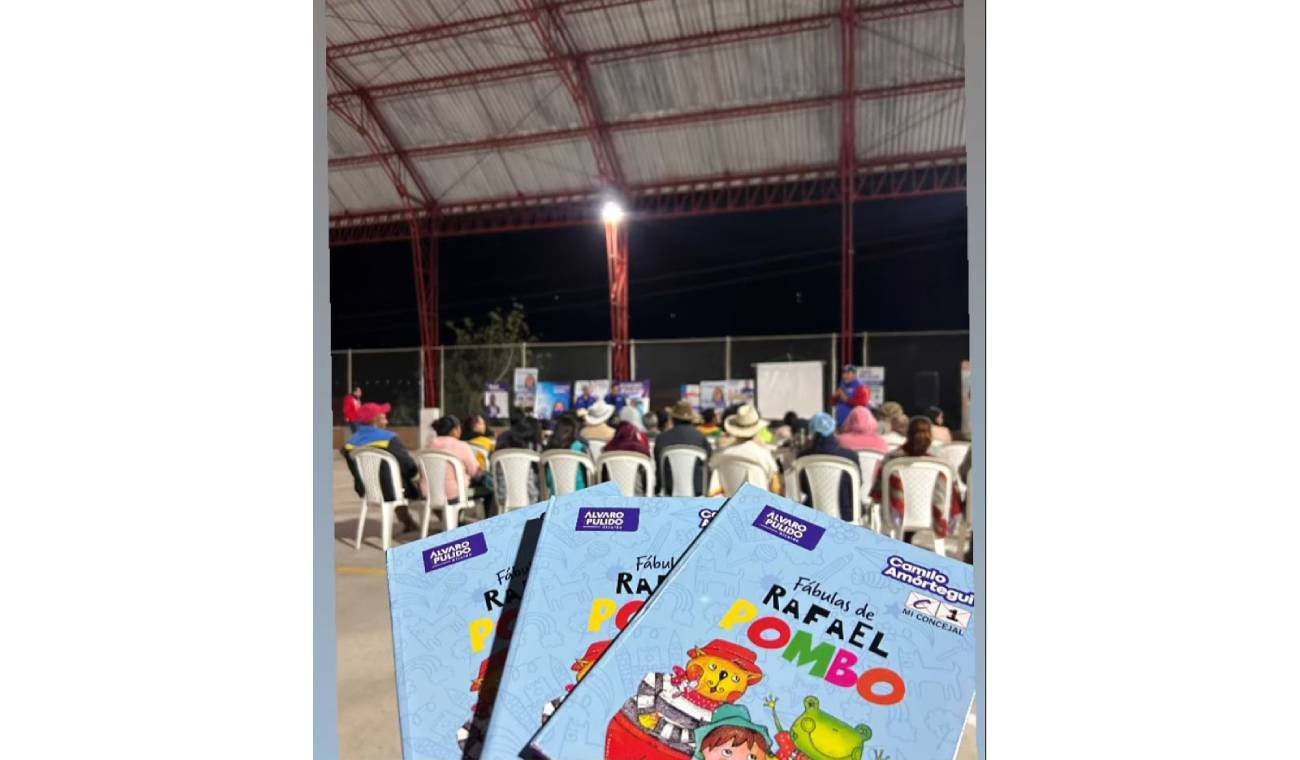 Choachí: regalan cartillas con fábulas de Rafael Pombo, pero con campaña