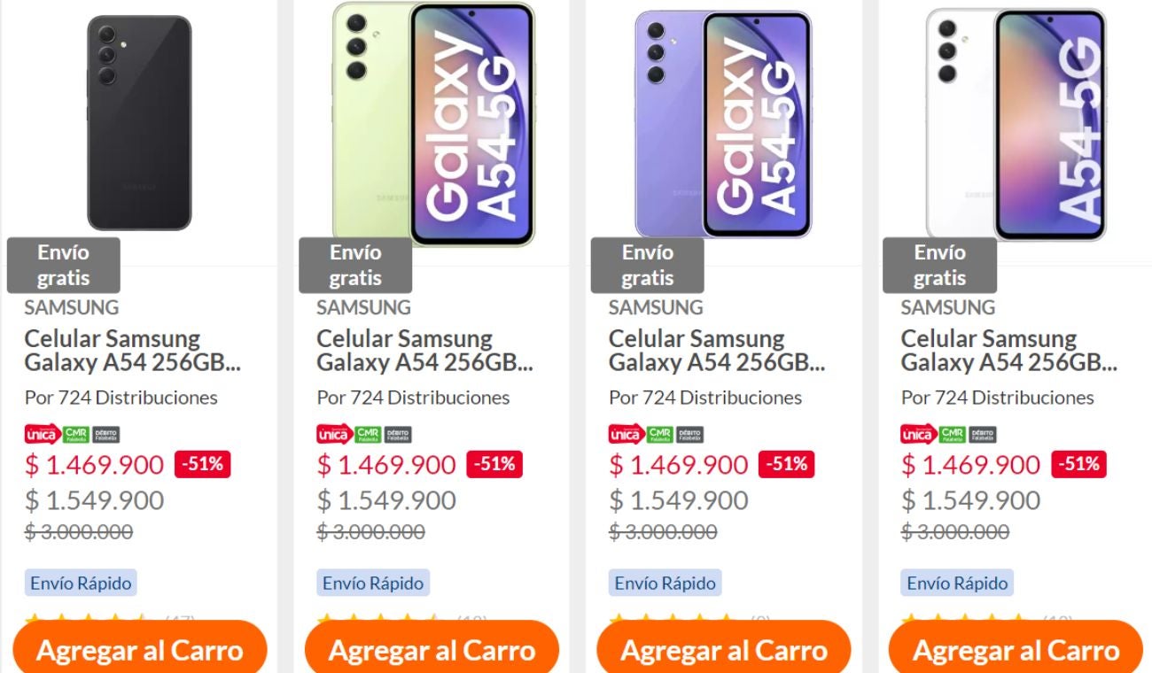 Descuentos de celulares en Falabella
