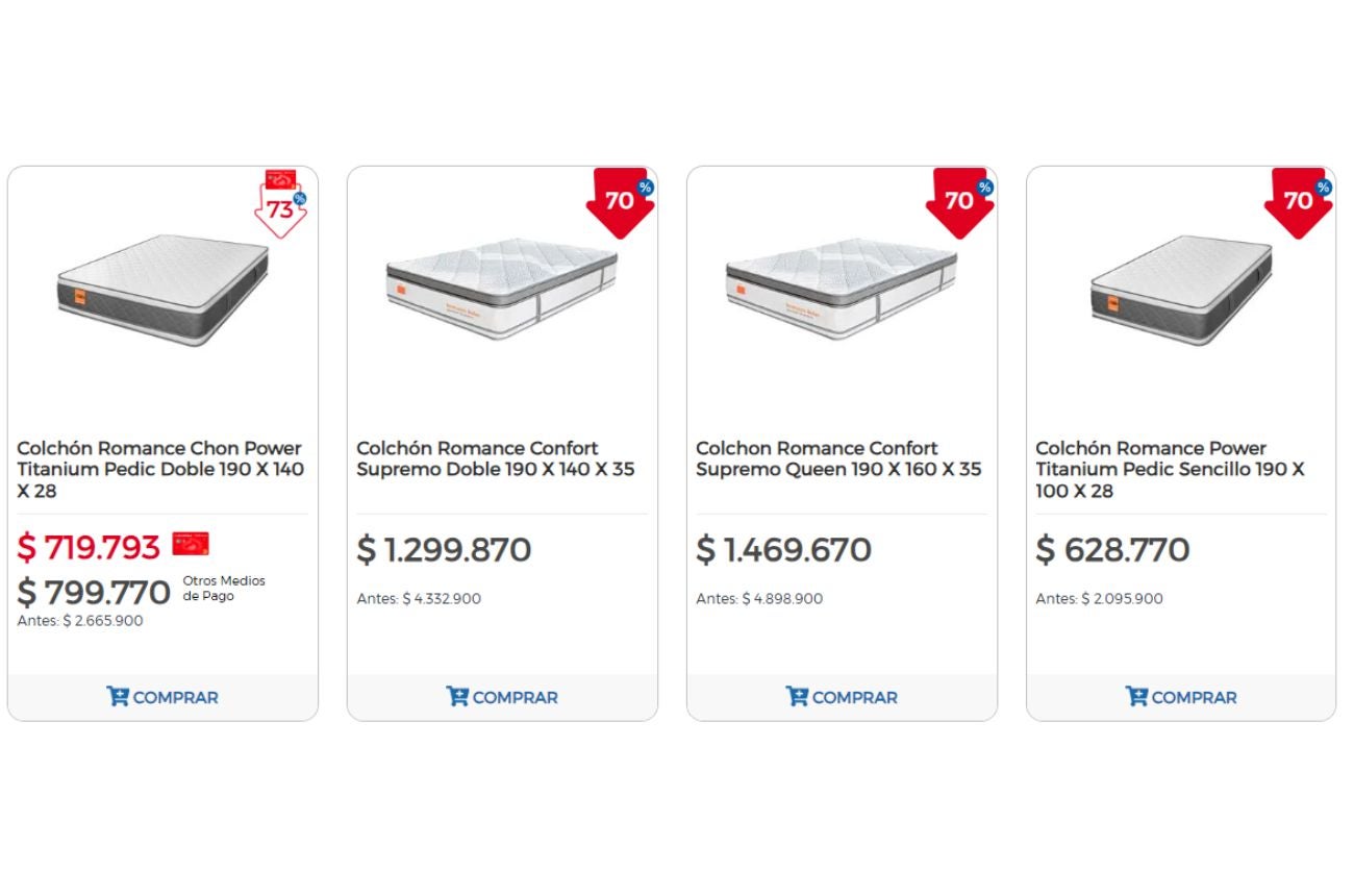 Descuentos Olímpica en colchones con hasta el 70%