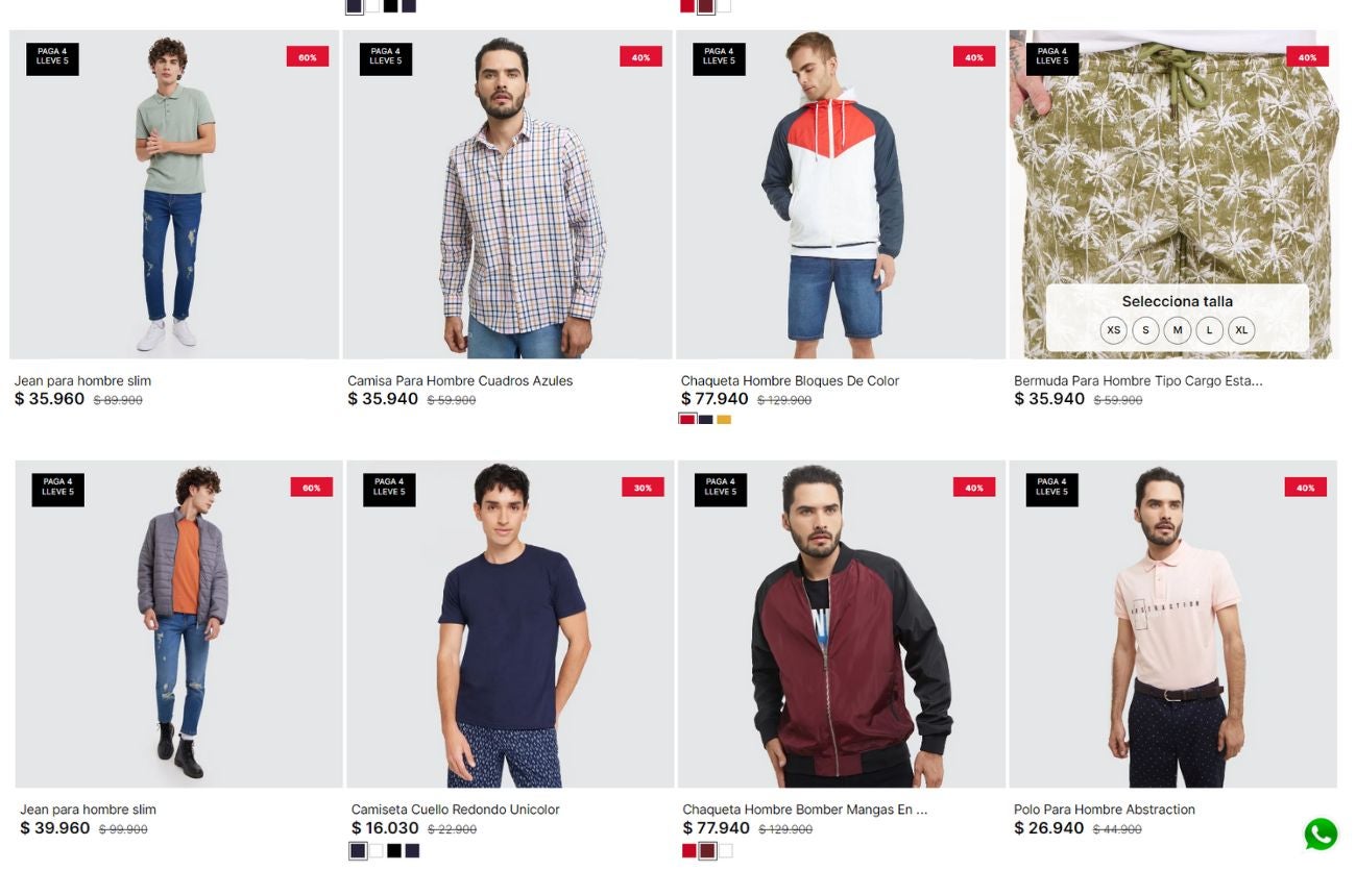 OSTU descuentos en ropa para hombre